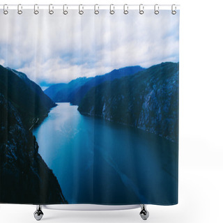 Personality  Summer View On Norwegian Tourist Place  Shower Curtains