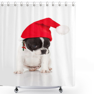 Personality  Shy Little Santa Shower Curtains