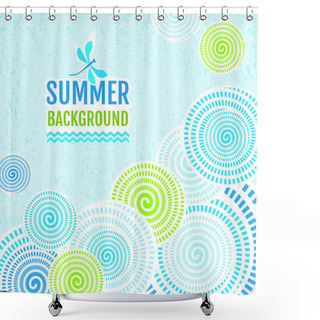 Personality  Summer Background - Abstract Lines With Circles Shower Curtains