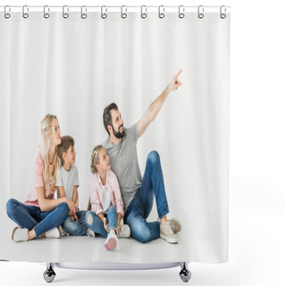 Personality  Happy Young Family Shower Curtains
