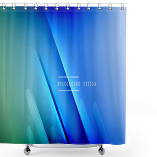 Personality  Dynamic Lines Abstract Background. 3D Shadow Effects And Fluid Gradients. Modern Overlapping Forms Shower Curtains