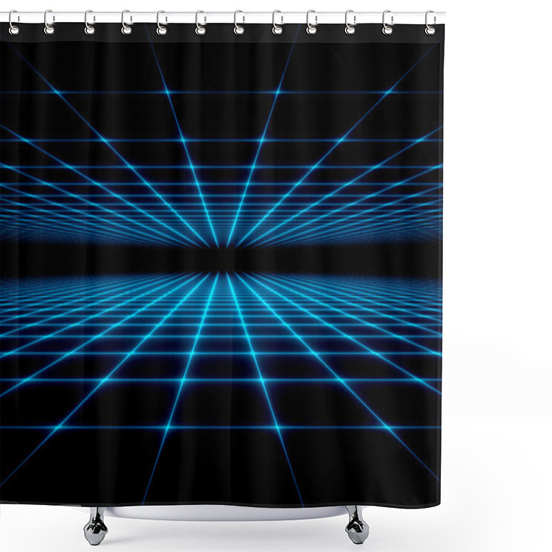 Personality  Abstract technology background shower curtains