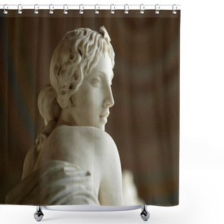 Personality  Gentle Beauty Immortalised In Marble Shower Curtains