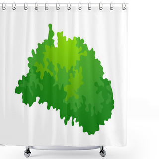 Personality  Vector Icon Bush Shower Curtains