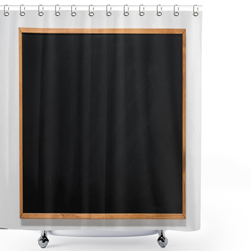 Personality  Empty School Blackboard In Wooden Frame Shower Curtains