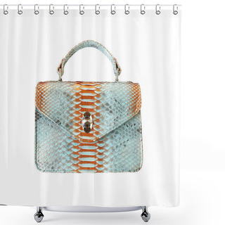 Personality   Python Snake Skin Bag Isolated On White Background Shower Curtains