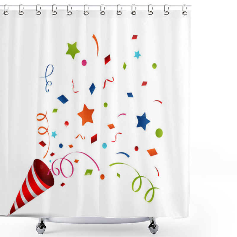 Personality  Exploding party popper shower curtains