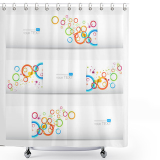 Personality  Abstract Vector Cards,  Vector Illustration  Shower Curtains