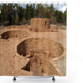 Personality  Far View House, Mesa Verde Shower Curtains