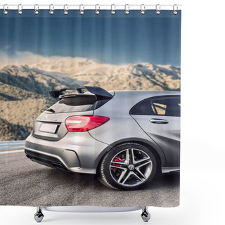 Personality  Romania, Brasov Sept 16, 2014 : Mercedes-Benz A 45 2014 AMG  Shower Curtains