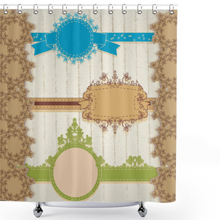 Personality  Independence Day Postcard Design Shower Curtains