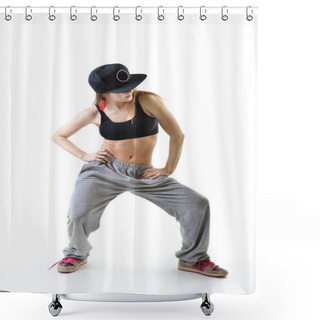 Personality  Girl Hip-hop Dancer  Shower Curtains