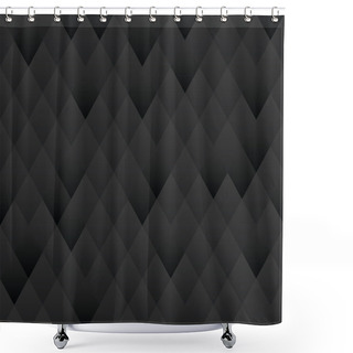 Personality  Vector Background, Dark Geometric Texture. Shower Curtains