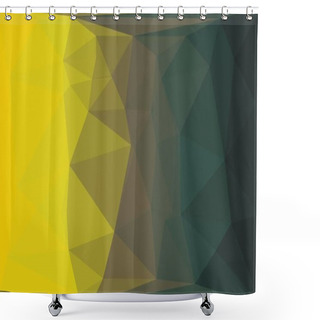 Personality  Abstract Yellow And Grey Polygonal Background Shower Curtains