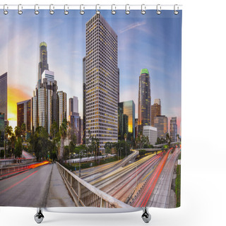 Personality  Los Angeles, California City Skyline Shower Curtains