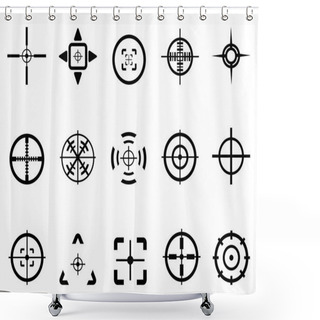 Personality  Crosshair Icon Shower Curtains