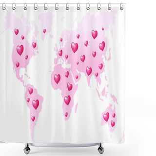 Personality  Global Peace Shower Curtains