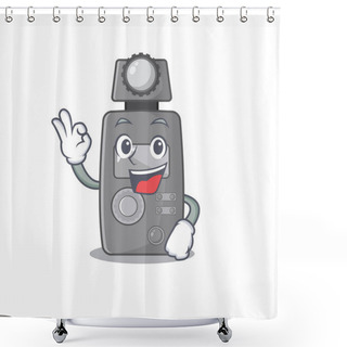 Personality  Okay Light Meter Isolated With The Cartoon Shower Curtains