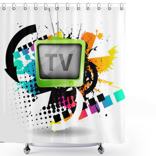 Personality  Tv Rainbow. Shower Curtains