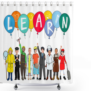 Personality  Children And Dream Jobs Occupations Shower Curtains