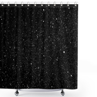 Personality  Distressed White Grainy Texture. Dust Overlay Textured. Grain Noise Particles. Snow Effects Pack. Rusted Black Background. Vector Illustration, EPS 10.   Shower Curtains