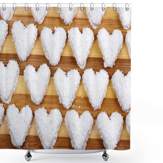 Personality  Cookies In The Form Of Heart. Shower Curtains