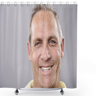 Personality  Happy Smiling Portrait Shower Curtains