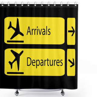 Personality  Arrivals And Departures In Airports Shower Curtains
