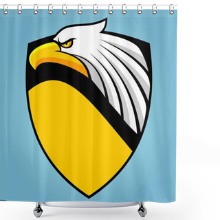 Personality  EAGLE HEAD MASCOT VECTOR EMBLEM Shower Curtains