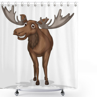 Personality  Moose	 Shower Curtains