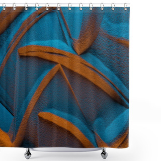Personality  Top View Of Textured Sand Background With Color Filter Shower Curtains