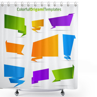 Personality  Colorful Origami Vector Templates Shower Curtains