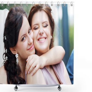 Personality  Bride And Bridesmaid Shower Curtains