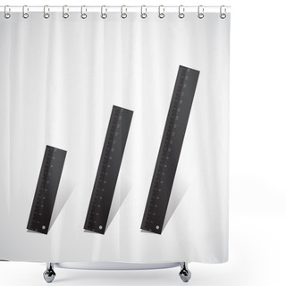 Personality  School Ruler. Vector Design Element. Shower Curtains