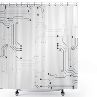 Personality  Circuit Board Technology Background  Shower Curtains