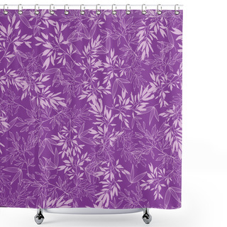 Personality  Purple Branches Seamless Pattern Background Shower Curtains