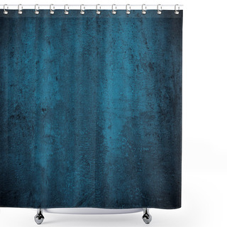 Personality  Navy Monochrome Slate Background.  Shower Curtains