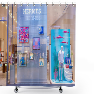 Personality  Hermes In Las Vegas Shower Curtains