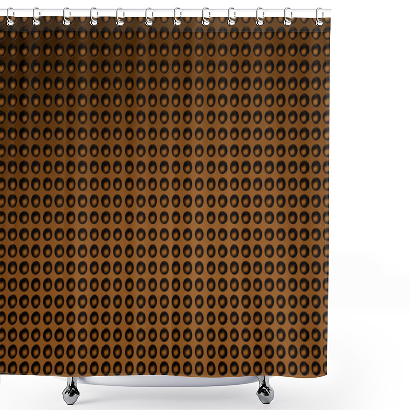 Personality  Abstract Bronze 3d Dotted Background Shower Curtains