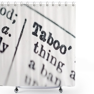 Personality  Taboo Word In Dictionary Shower Curtains