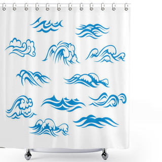 Personality  Ocean And Sea Waves Shower Curtains