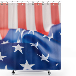Personality  Full Frame Image Of United States Of America Flag  Shower Curtains