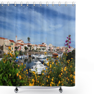 Personality  Seaport City Of Stintino, Sardinia Island. Shower Curtains