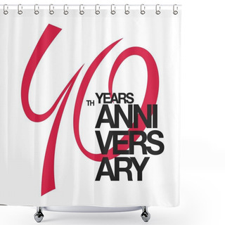 Personality  40th Anniversary Emblem Shower Curtains