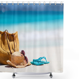 Personality  Beach Vacation On A Tropical Beach Shower Curtains