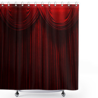 Personality  Red Velvet Stage Theater Curtains Shower Curtains