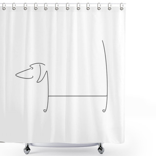 Personality  Dachshund Logo Template Shower Curtains
