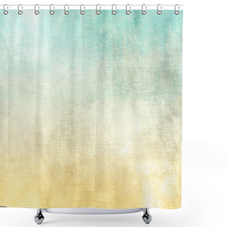 Personality  Watercolor Texture In Soft Retro Style - Abstract Nature Spring Background With Yellow Green Gradient Shower Curtains