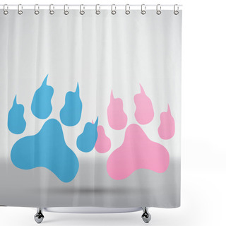 Personality  Animal Footprints Symbol Shower Curtains