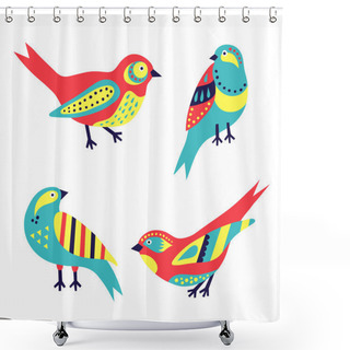 Personality  Bird Set Shower Curtains